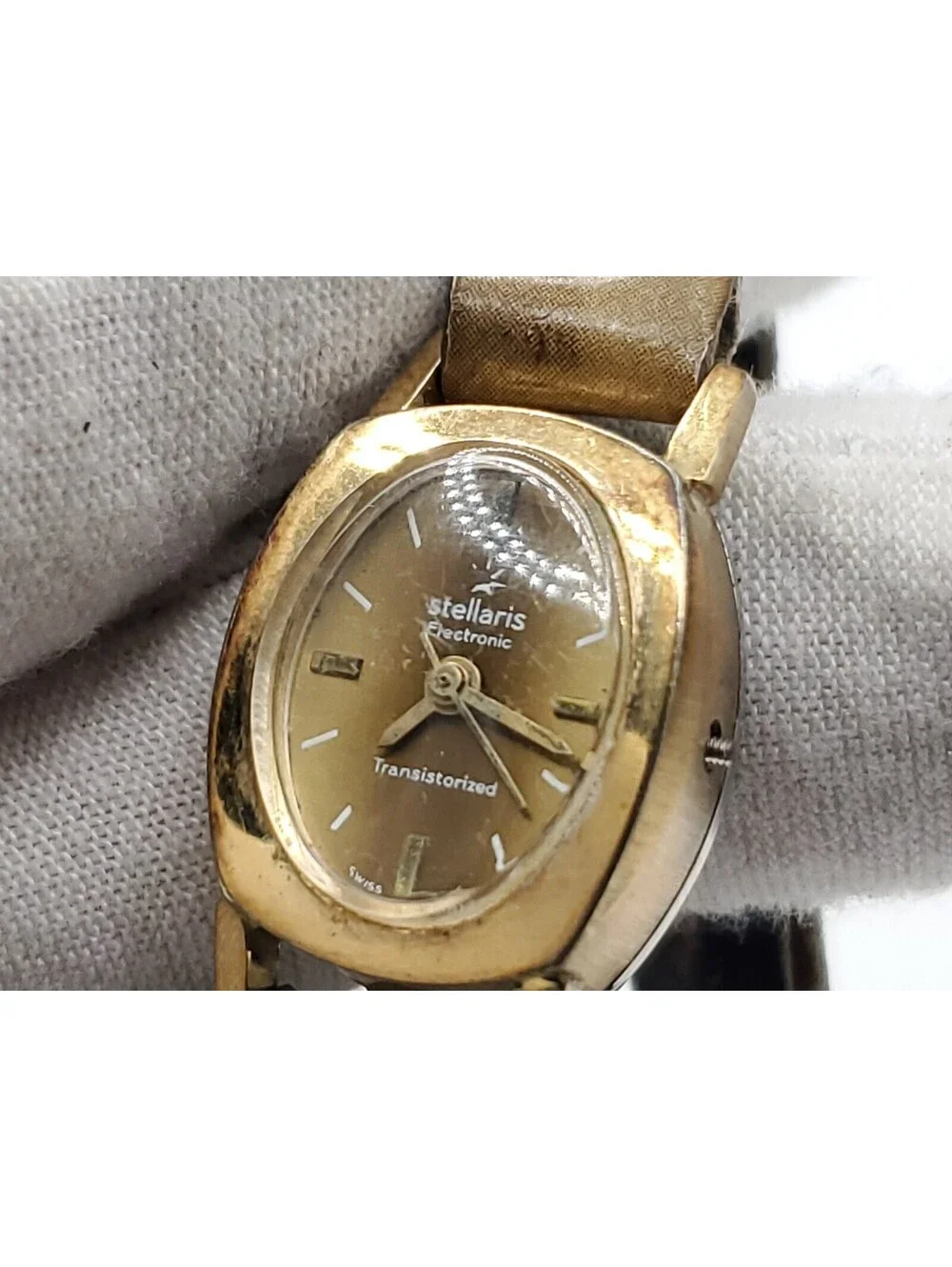 Vintage Stellaris Electronic Transistorized Womens Watch For Parts Or Repair